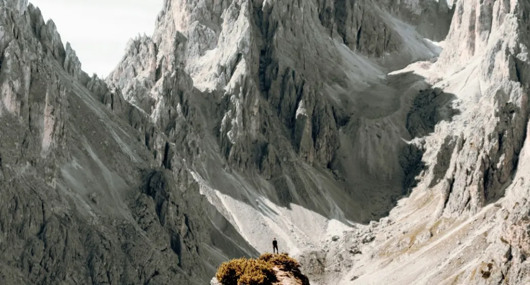 Mountain landscape with honest, neutral color