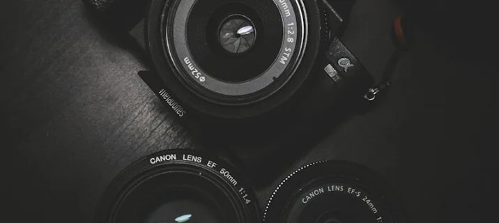 Camera lenses ready for a fit check