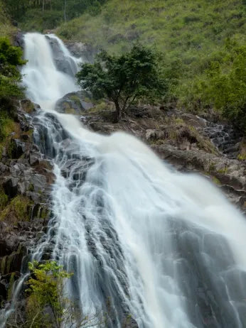 Waterfall softened by a black mist filter